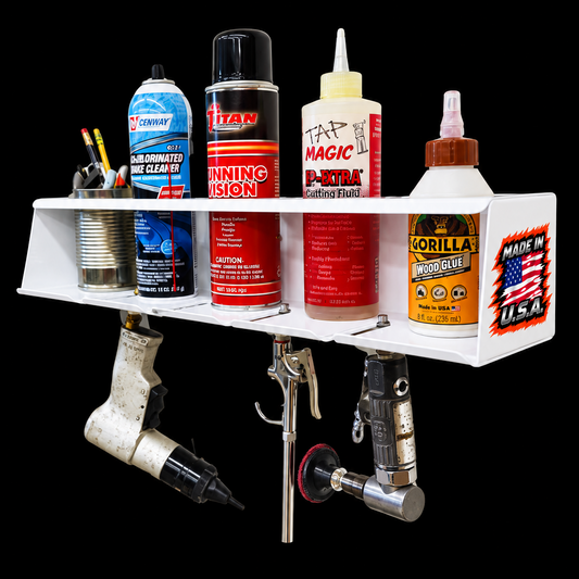 Heavy-Duty Air Tool & Aerosol Can Holder – Magnetic or Wall-Mount