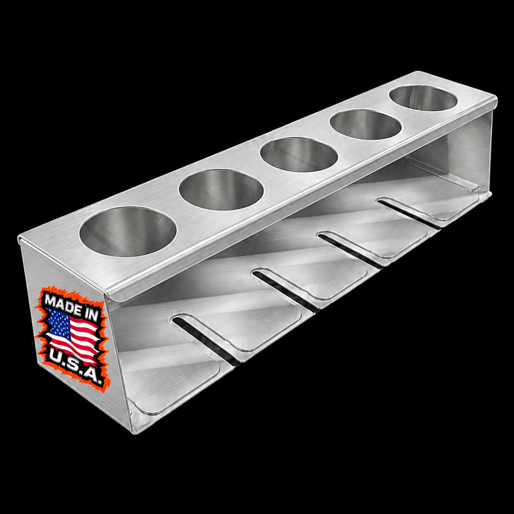 Heavy-Duty Air Tool & Aerosol Can Holder – Magnetic or Wall-Mount